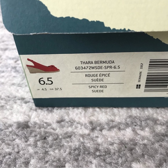 EARTH THARA BERMUDA SPICY RED BERMUDA SIZE 6 1/2. NEW WITHOUT TAGS - Picture 10 of 10